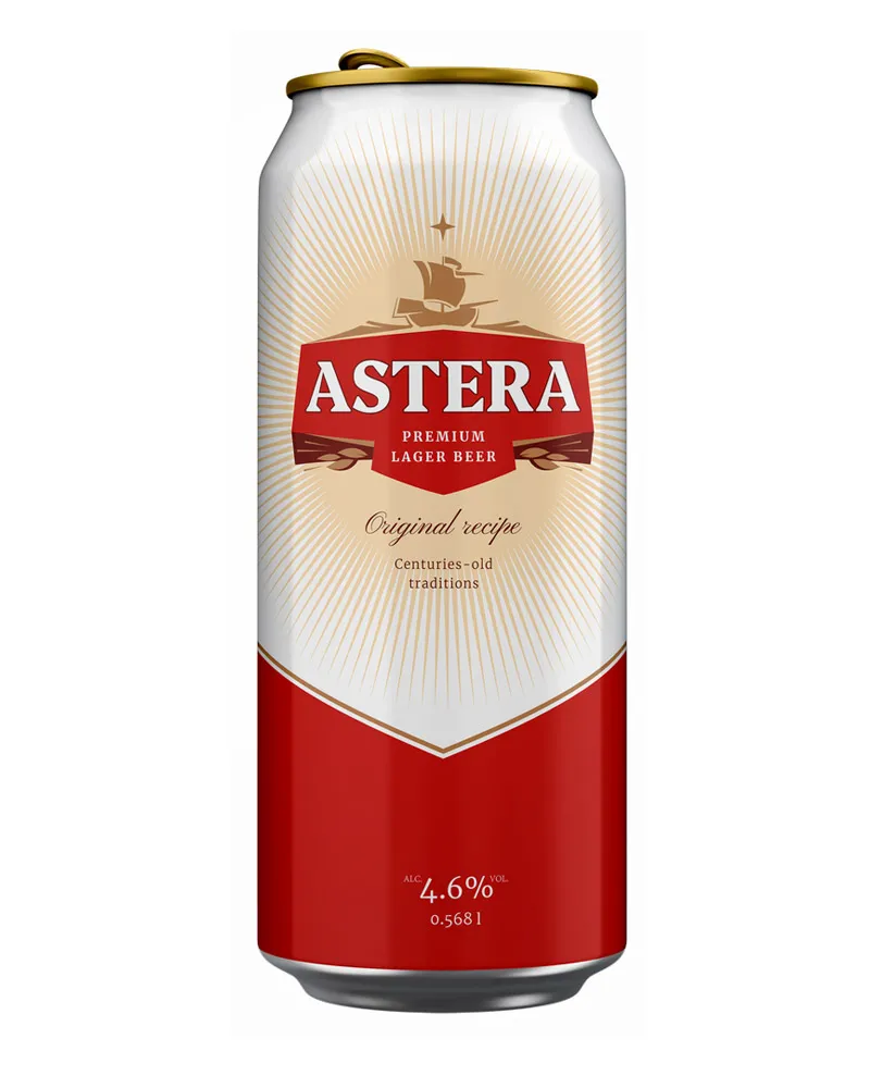 Купить Пиво Astera Premium Lager Beer 4,6% can (0,568 л) оптом в Алматы