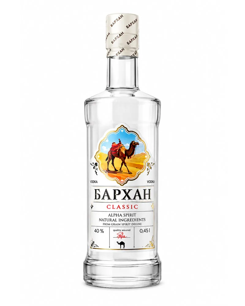 Купить Водка Бархан 40% (0,45 л) оптом в Алматы