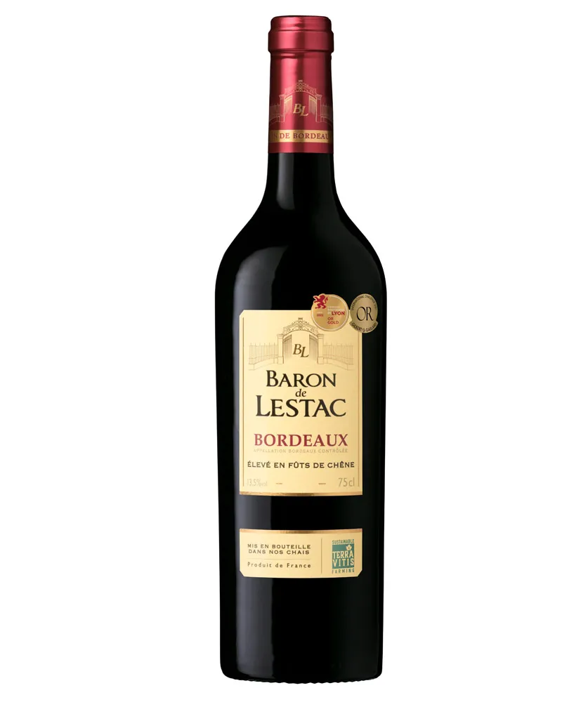 Купить Вино Baron de Lestac Bordeaux Rouge 13,5% (0,75 л) оптом в Алматы