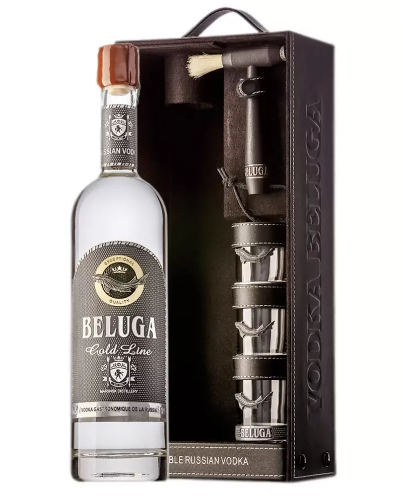 Купить Водка Beluga Gold Line 40% + 3 Shots (0,7 л) оптом в Алматы