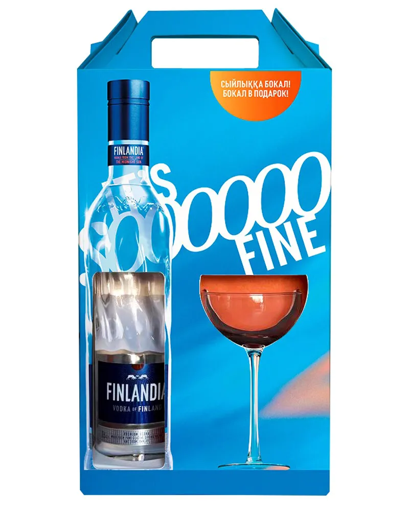 Купить Водка Finlandia 40% + 1 Glass in Gift Box (0,7 л) оптом в Алматы