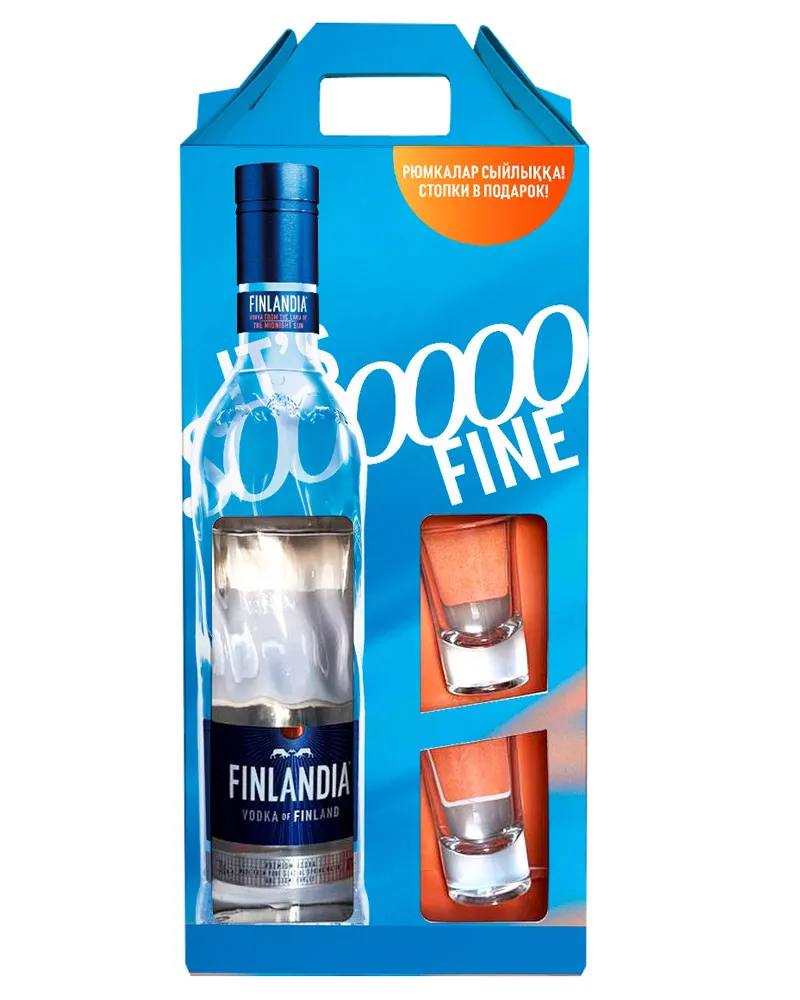 Купить Водка Finlandia 40% + 2 Shot in Gift Box (0,7 л) оптом в Алматы