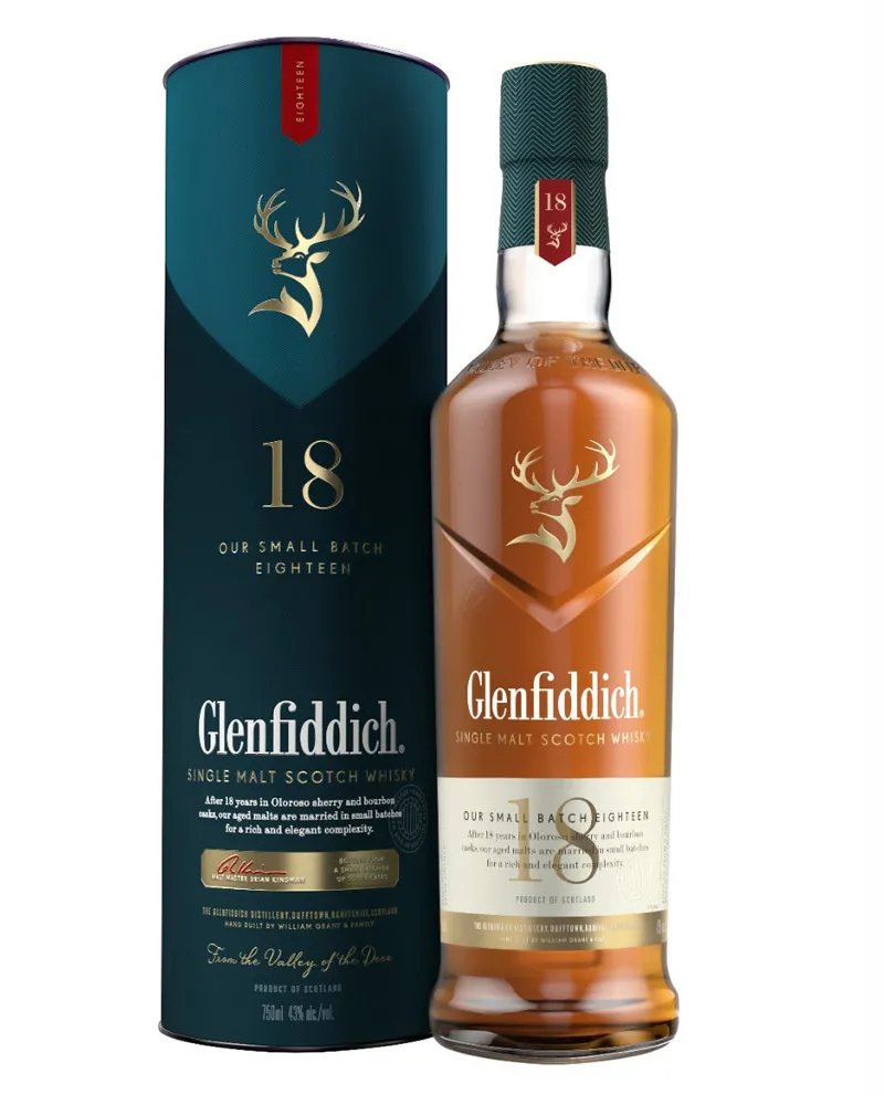 Купить Виски Glenfiddich 18 YO 40% in Tube (0,7 л) оптом в Алматы