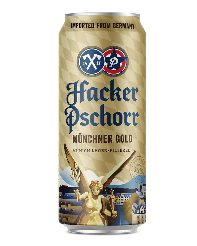 Купить Пиво Hacker-Pschorr Munich Gold 5,5% Can (0,5 л) оптом в Алматы