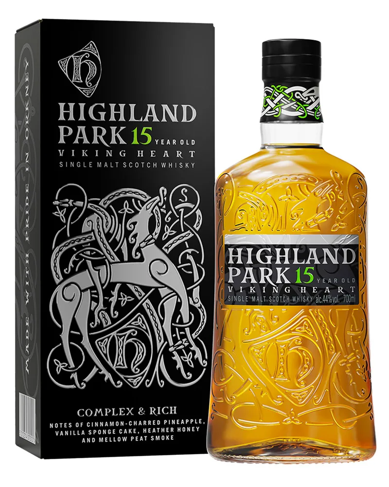 Купить Виски Highland Park 15 YO Viking Heart 44% in Box (0,7 л) оптом в Алматы