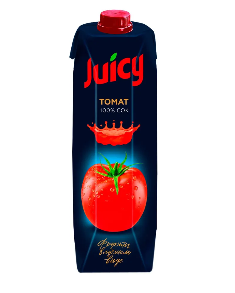 Купить Сок Juicy Томат, tetrapaket (0,95 л) оптом в Алматы