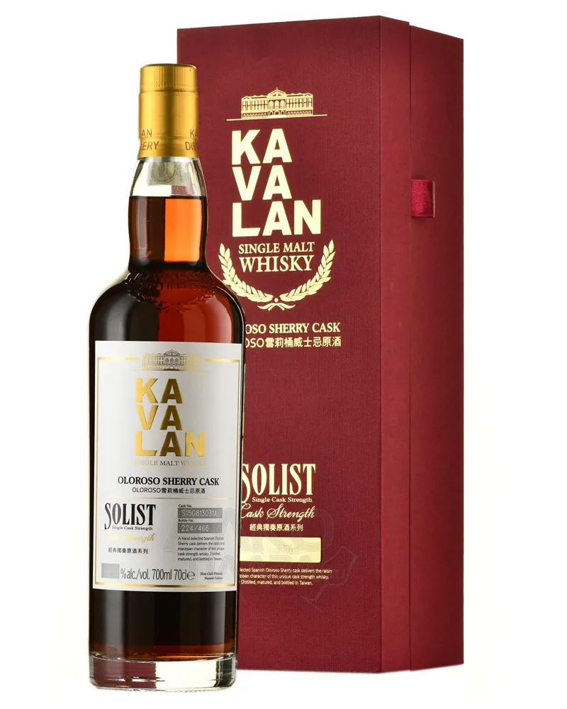 Купить Виски Kavalan Solist Oloroso Sherry Cask 59.4% in Box (0,7 л) оптом в Алматы