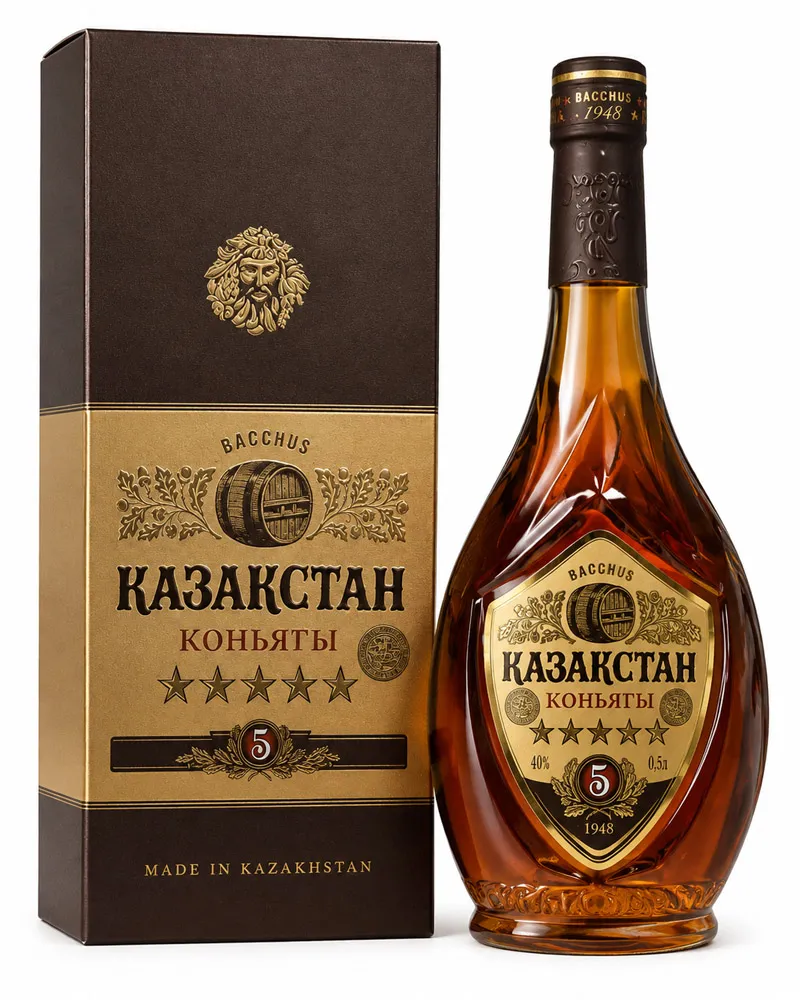 Купить Коньяк Казахстан 5 YO 40% in Box (0,5 л) оптом в Алматы