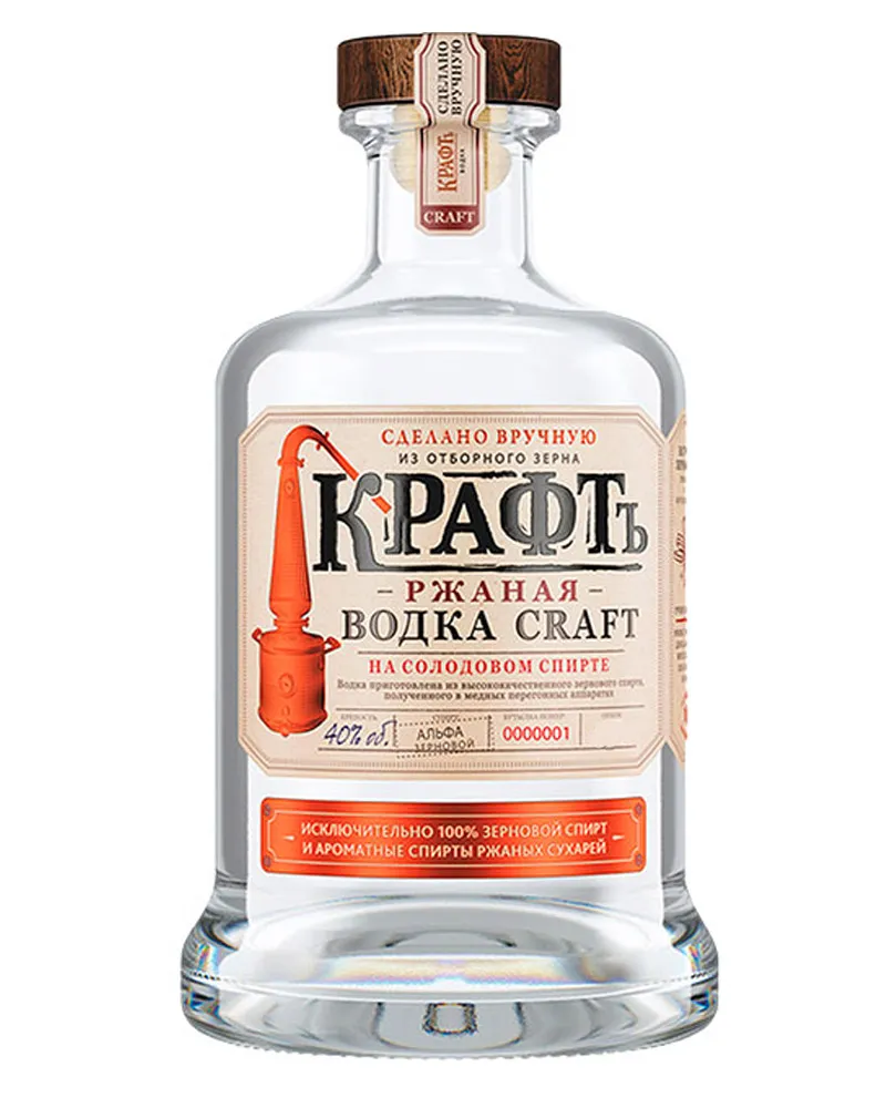 Купить Водка Крафтъ Ржаная 40% (0,7 л) оптом в Алматы