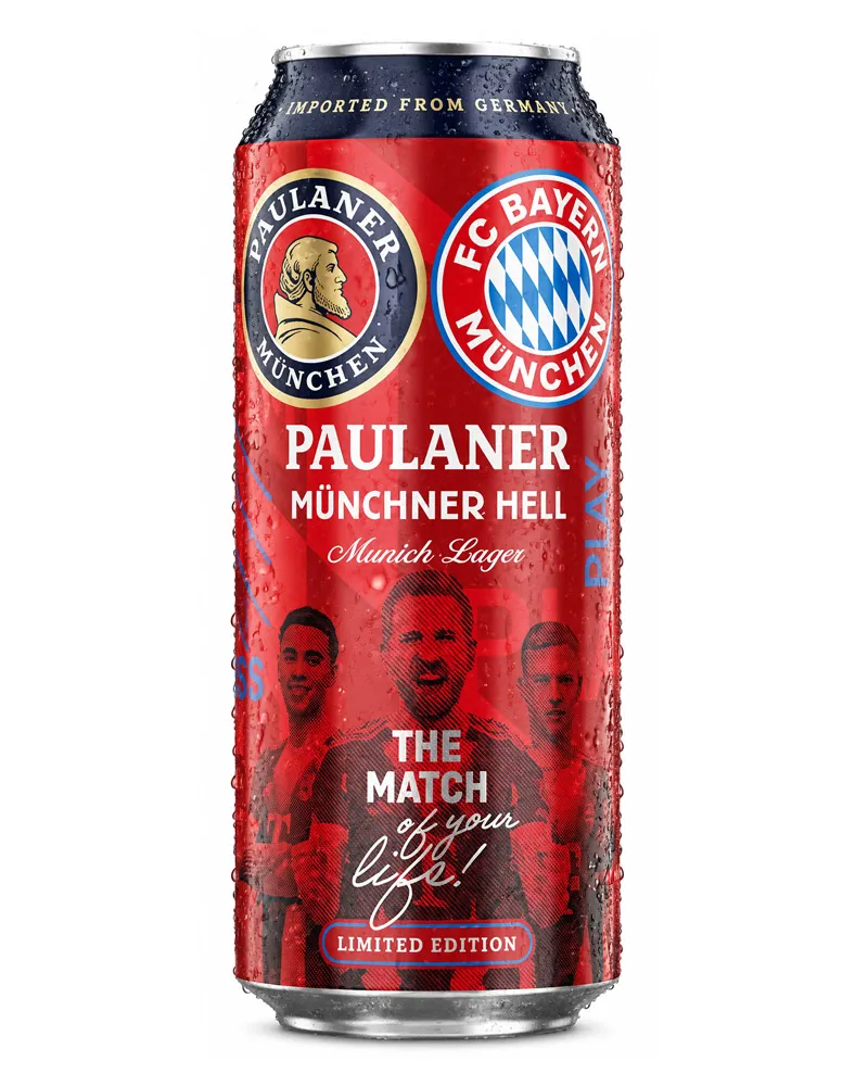 Купить Пиво Paulaner FC Bayern Fan Munchner Hell 4,9% Can (0,5 л) оптом в Алматы