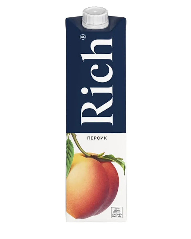 Купить Сок Rich Персик, tetrapaket (1 л) оптом в Алматы