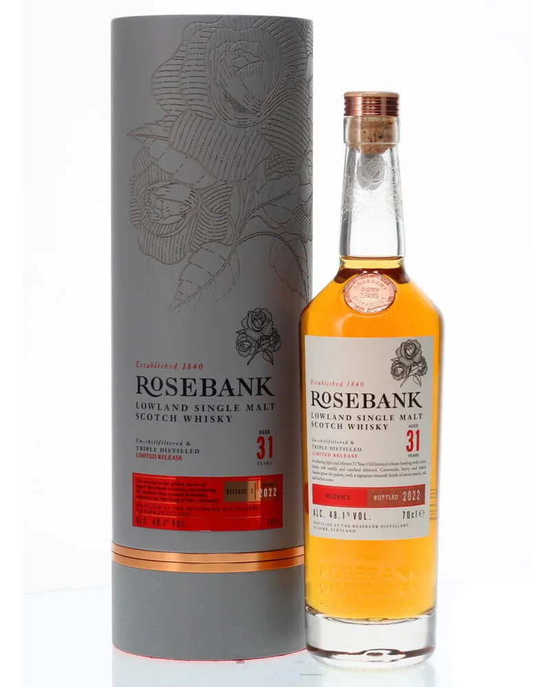 Купить Виски Rosebank Lowland Single Malt 31 YO 48,1% in Tube (0,7 л) оптом в Алматы