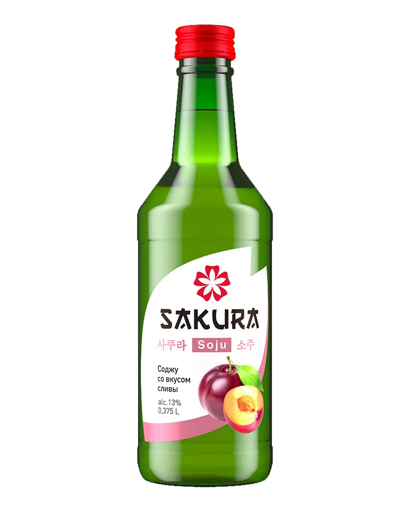 Купить Водка Sakura Soju Plum 13% (0,375 л) оптом в Алматы