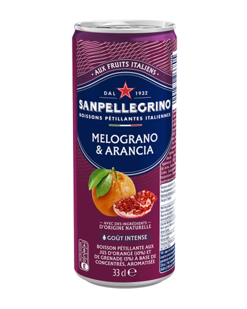 Купить Напитки San Pellegrino Melograno and Arancia, can (0,33 л) оптом в Алматы