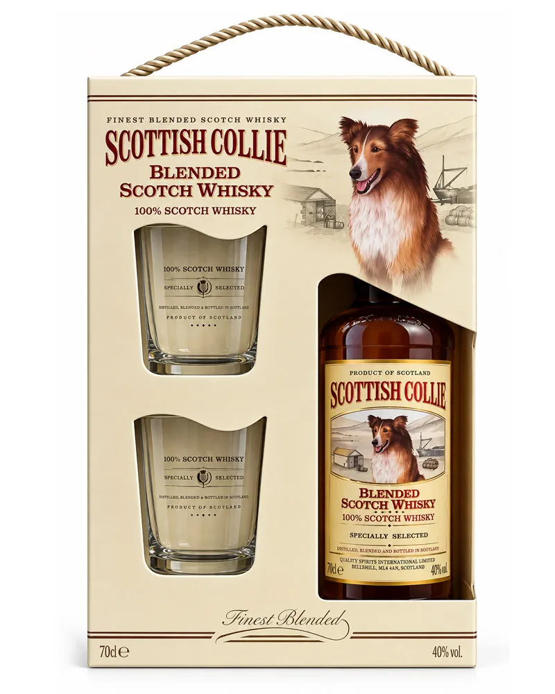 Купить Виски Scottish Collie 3YO 40% + 2 Glass (0,7 л) оптом в Алматы