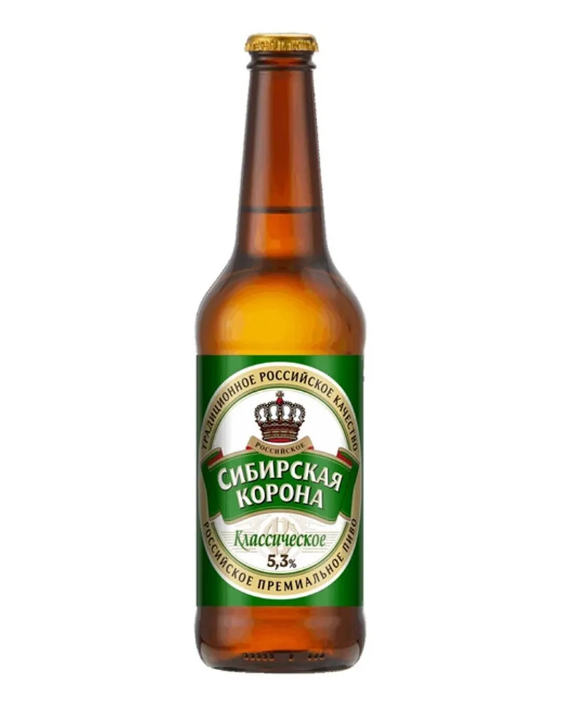 Купить Пиво Сибирская Корона Классическое 5,3% Glass (0,45 л) оптом в Алматы