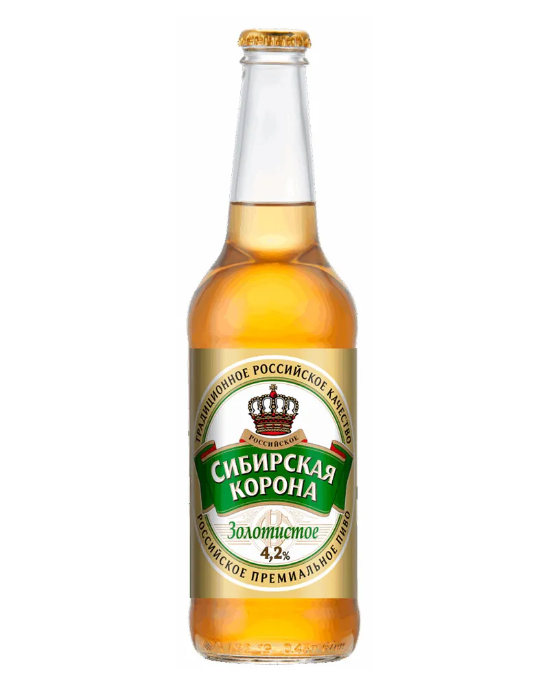 Купить Пиво Сибирская Корона Золотистое 4,2% Glass (0,45 л) оптом в Алматы