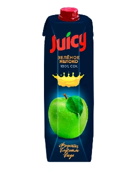 фото Сок Juicy Зеленое яблоко, tetrapaket