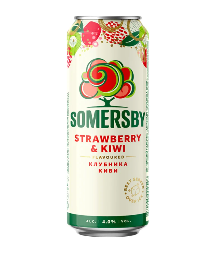Купить Пиво Somersby Strawberry Kiwi 4% Can (0,43 л) оптом в Алматы