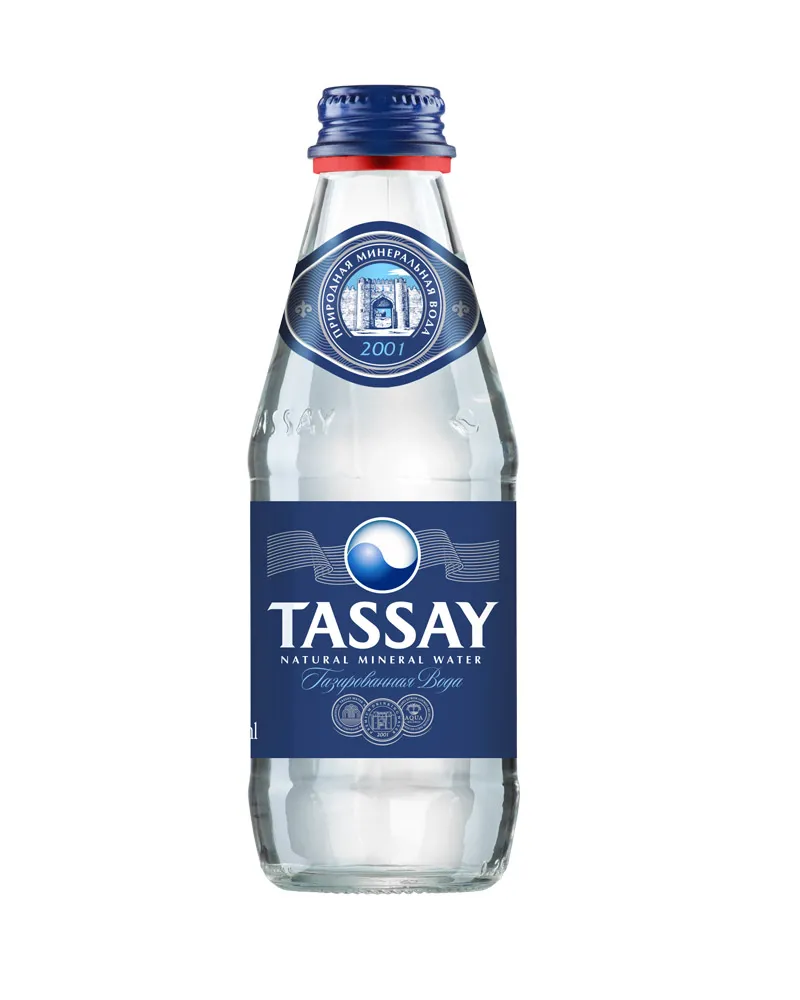Купить Вода Tassay газированный, glass (0,25 л) оптом в Алматы