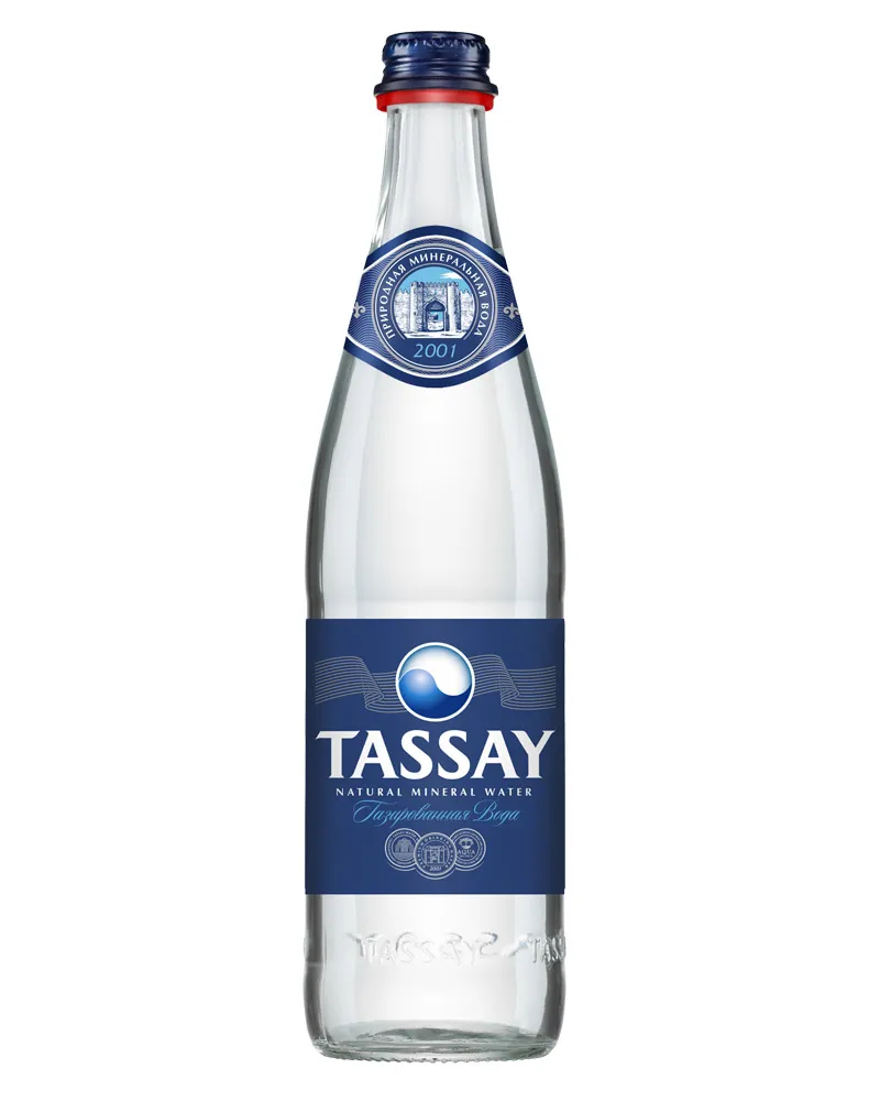 Купить Вода Tassay газированный, glass (0,5 л) оптом в Алматы