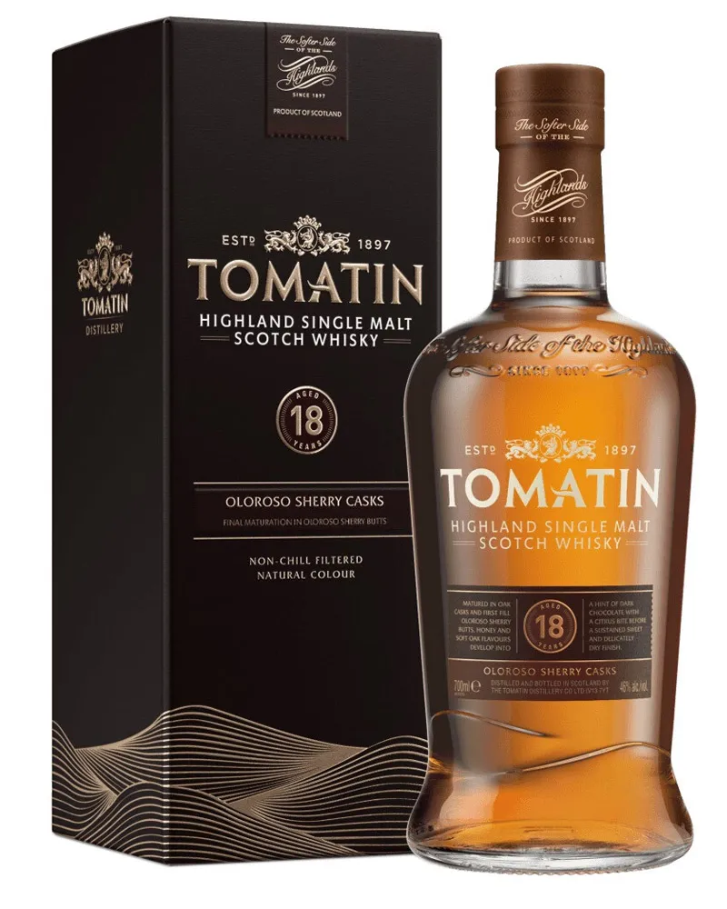 Купить Виски Tomatin 18 YO 46% in Box (0,7 л) оптом в Алматы