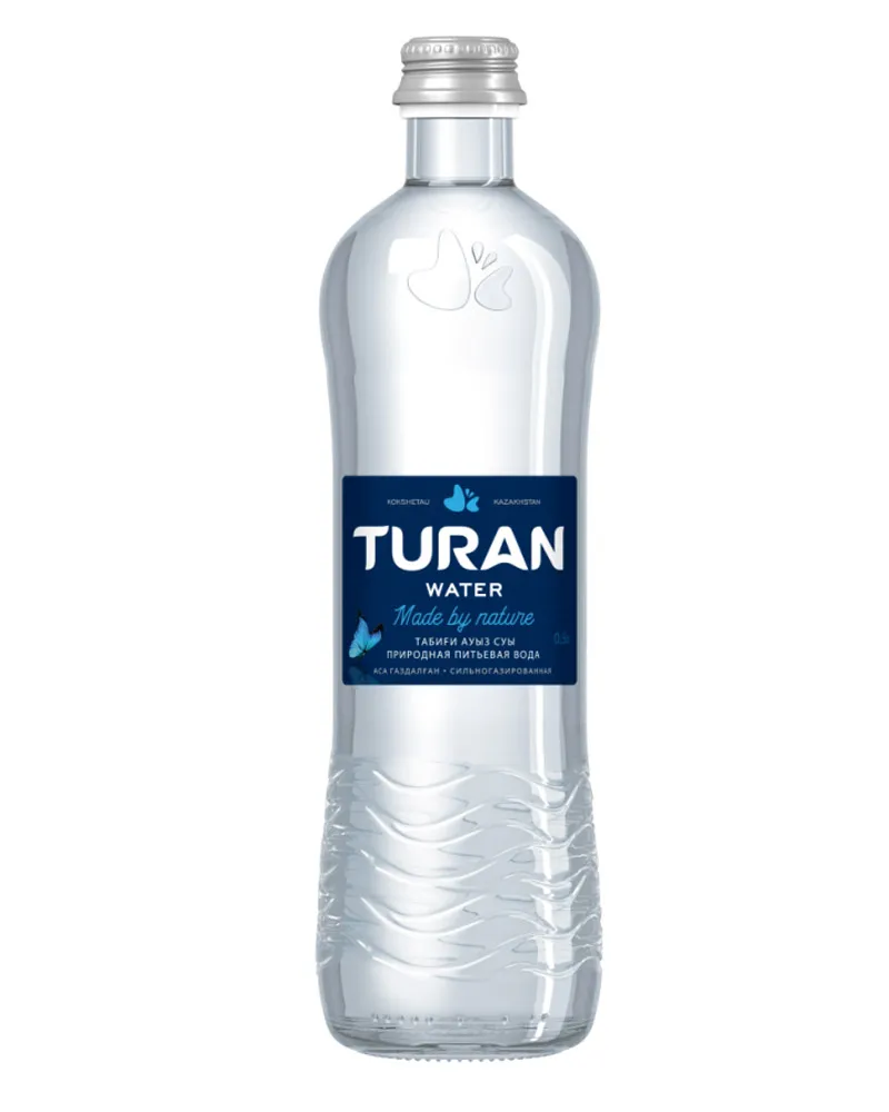 Купить Вода Turan газированный, glass (0,5 л) оптом в Алматы