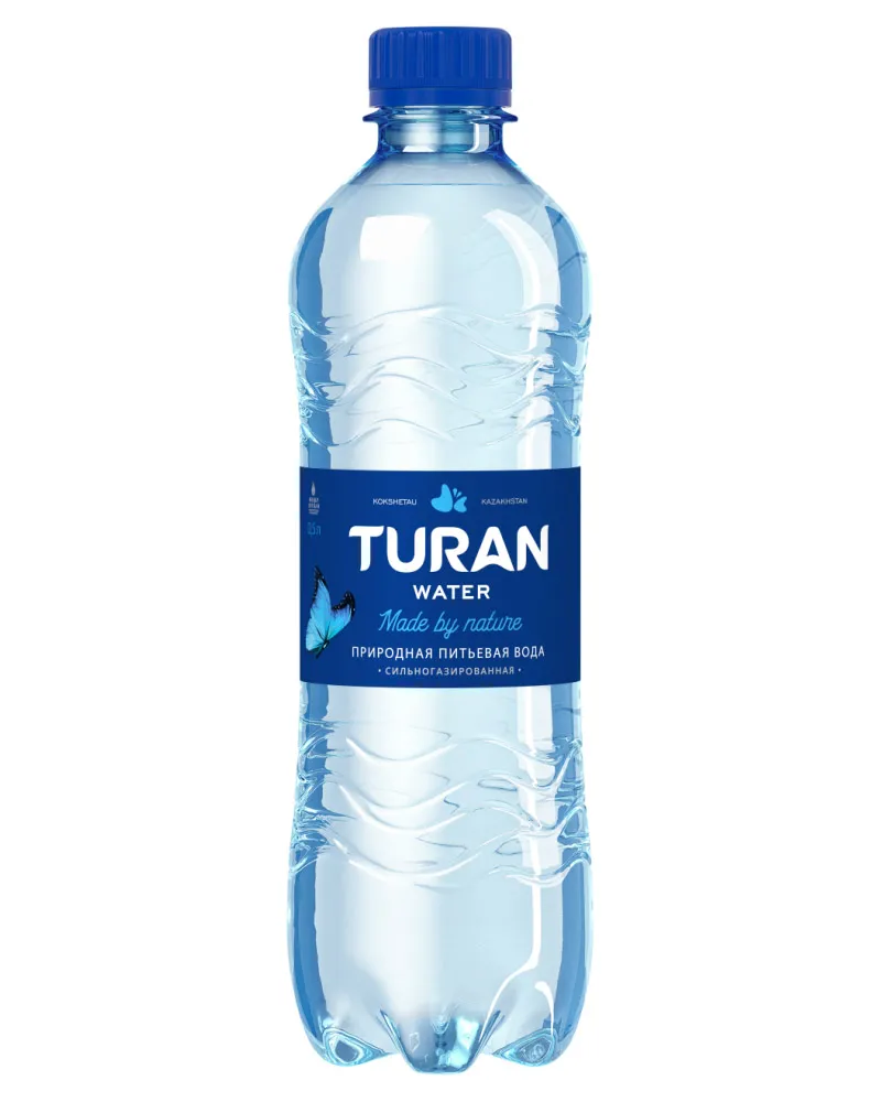 Купить Вода Turan, газированный, pet (0,5 л) оптом в Алматы