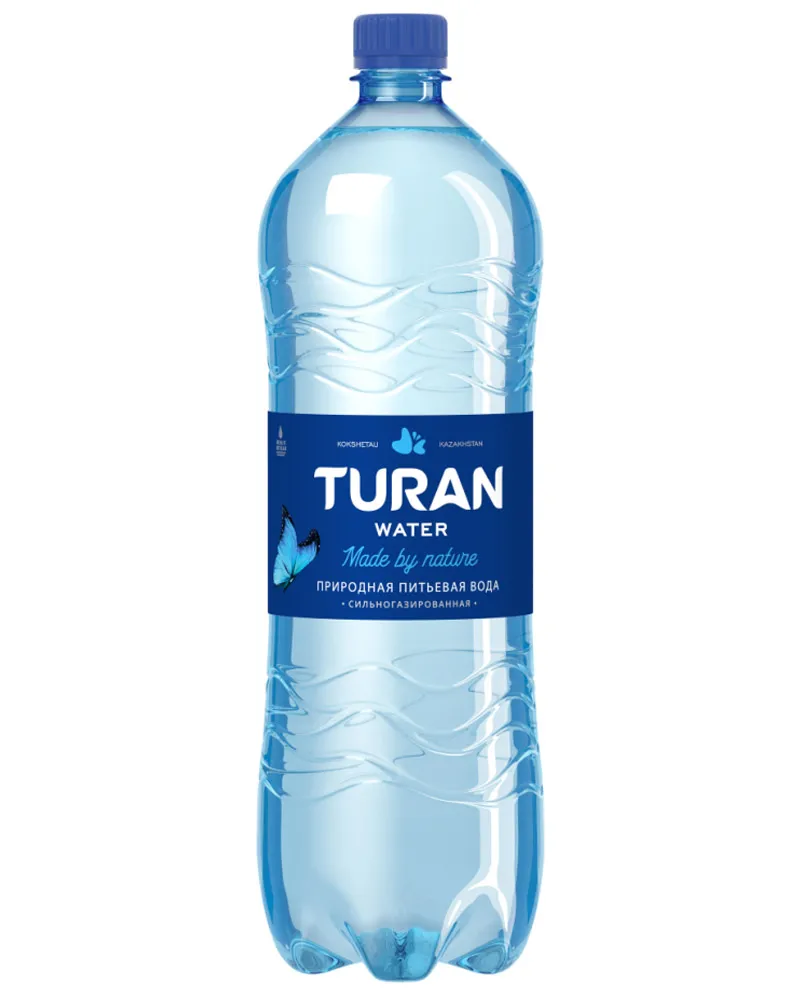 Купить Вода Turan, газированный, pet (1 л) оптом в Алматы